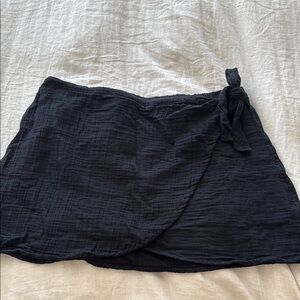 Old Navy Black Mini Wrap Skirt